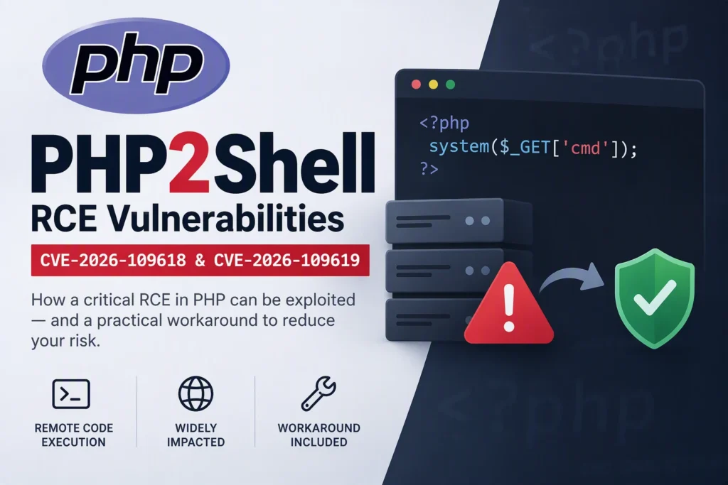 PHP2Shell CVE-2026-109618 & CVE-2026-109619 RCE Vulnerability & Remedy